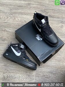 Кеды высокие Nike Air Jordan 1 черные