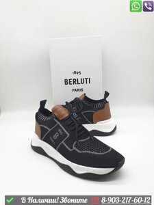 Кроссовки Berluti Shadow тканевые Черный