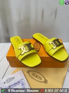 Шлепанцы Tod's кожаные Желтый