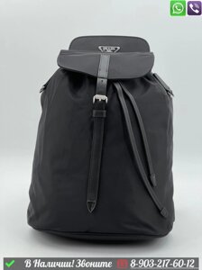 Рюкзак Prada черный тканевый большой