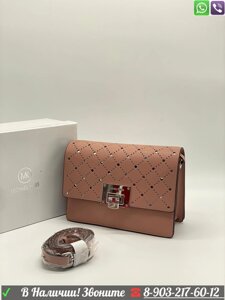 Сумка Michael Kors c перфорацией майкл корс клатч Пудровый