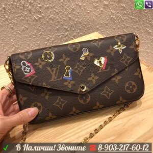 Сумка Клатч Louis Vuitton Pochette Felicie Луи Витон С Рисунками