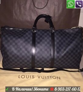 Мужская Louis Vuitton Keepal Graphite Луи Виттон Сумка Дорожная Спорт