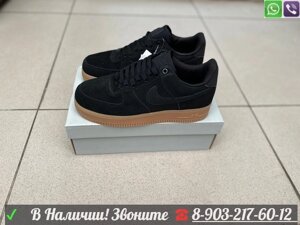 Кроссовки Nike Air Force 1 '07 замшевые черные