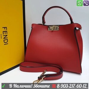 Сумка Fendi Peekaboo фенди Красный