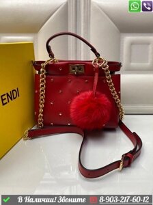 Сумка Fendi Peekaboo Iconic Красный