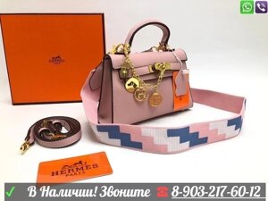 Сумка Hermes Kelly мини Гермес Красный Розовый