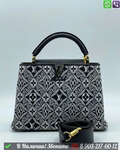 Сумка Louis Vuitton Capucines с черно-белым рисунком