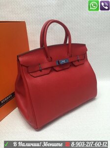 Сумка Гермес Hermes Birkin елочка швы Красный