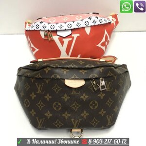 Сумка Louis vuitton Bumbag красная Луи виттон Коричневый