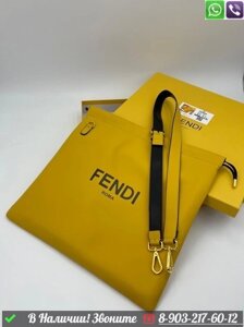 Сумка тоут Fendi желтая