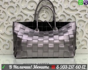 Сумка тоут Bottega Veneta Cabat Серебристый