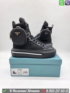 Высокие кеды Prada Macro с сумочкой