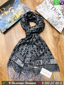 Палантин Dior с логотипом Черный