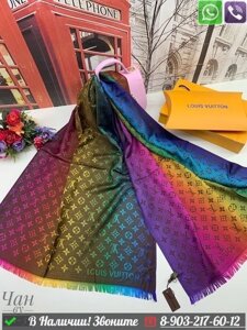 Палантин Louis Vuitton кашемировый с логотипом бренда Зеленый