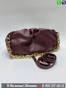 Bottega Pouch с цепью сумка Бордовый