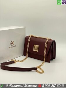 Сумка Michael kors матовый клатч Майкл Корс Бордовый