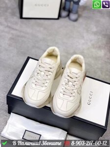 Кроссовки Gucci Rhyton белые