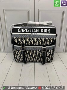 Сумка мессенджер Dior camp Oblique через плечо Черный