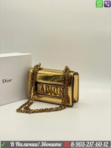 Клатч Christian Dior JaDior Мини лаковый Диор Золотой