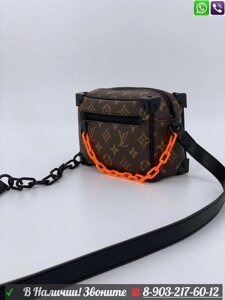 Сумка Louis Vuitton Petite Malle с цепочкой Оранжевый