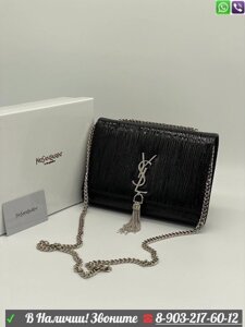 Сумка Ив Сен Лоран Yves Saint Laurent на цепочке Черный