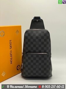 Рюкзак Louis Vuitton Sling Avenue Мужская барсетка через плечо Черный
