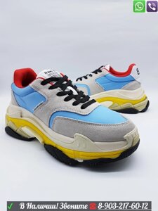 Кроссовки Balenciaga Triple s женские баленсиага Голубой