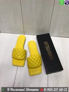 Шлепанцы Bottega Veneta стеганые Желтый