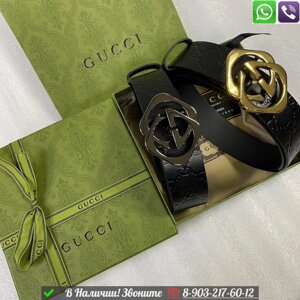 Ремень Gucci Signature черный