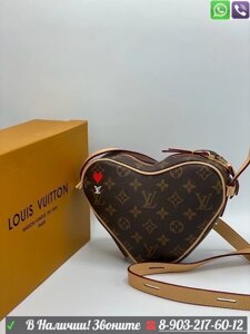Сумка Louis Vuitton сердце коричневая