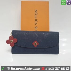 Louis Vuitton кошелек кнопка цветочек Синий