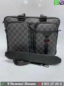 Портель Louis Vuitton Utility серый в шашку