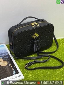 Сумка Louis Vuitton Saintogne Луи Витон квадратный клатч Черный