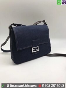 Сумка Fendi Baguette джинсовая Синий