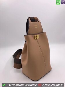 Мини рюкзак Fendi Guitar Бежевый