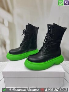 Ботинки Dymonlatry кожаные Зеленый