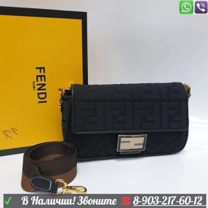 Сумка Fendi Baguette тканевая Зеленый