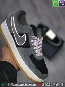 Кроссовки Nike Air Force 1 Low замшевые серые