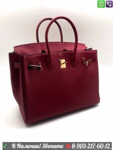 Сумка Hermes Birkin Гермес Birkin 35 красная Бордовый