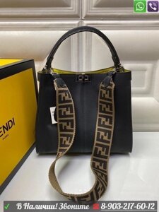 Сумка Fendi Peekaboo Замшевая Черный