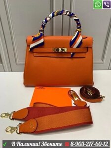 Сумка Hermes Kelly Гермес Келли Оранжевый