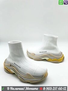 Кроссовки Balenciaga Speed runner Баленсиага носок женский, новое, Черный Красный