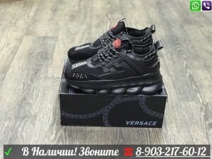 Кроссовки Versace Chain Reaction черные