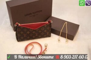 Сумка LV Vuitton Клатч Pallas Louis Лв Луи Витон Красный