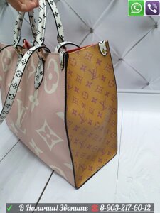 Сумка louis vuitton giant monogram Onthego Двухцветная Пудровый