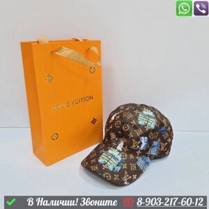 Кепка Louis Vuitton с белыми буквами Коричневый