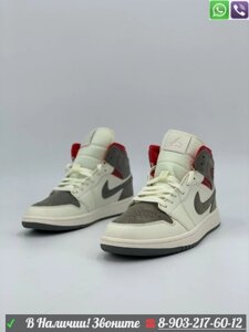 Кроссовки Nike Air Jordan 1 Mid белые