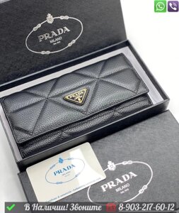 Кошелек Prada кожаный Черный