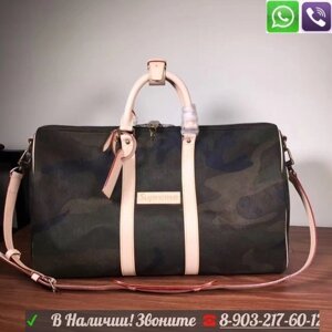 Дорожная Сумка Supreme Louis Vuitton Monogram Camo Keepall 45 Хакки Bandouliere Bag